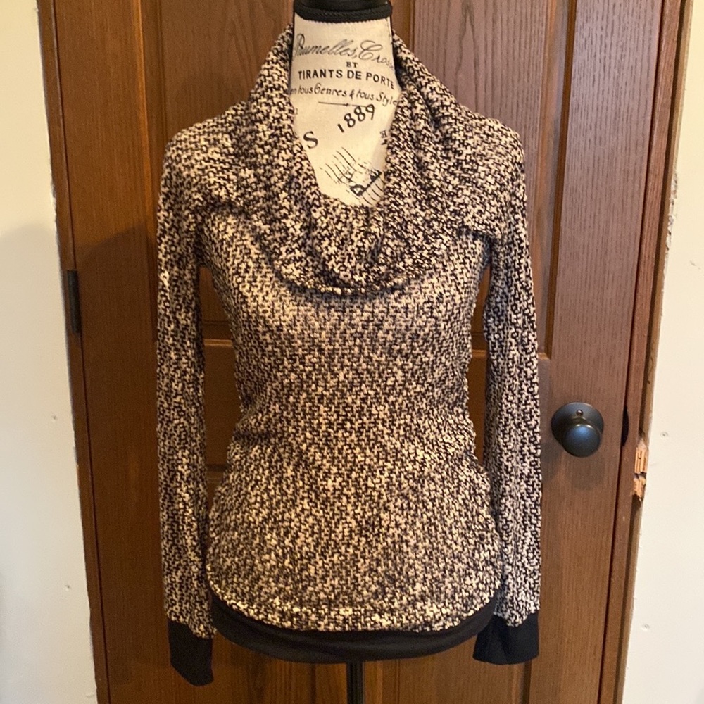 Derek Heart Cow Neck Sweater